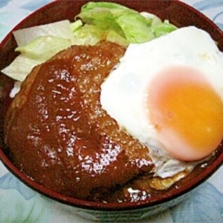 飛騨牛ハンバーグで簡単ロコモコ☆